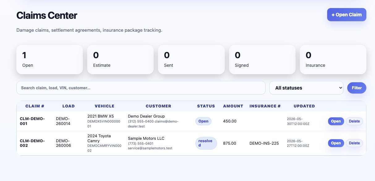 Claims Management screenshot