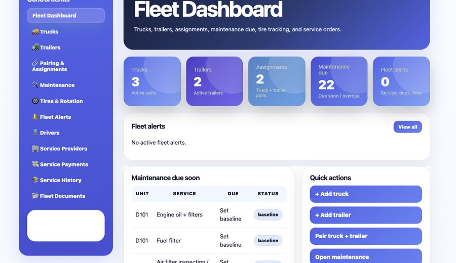 Fleet Management screenshot