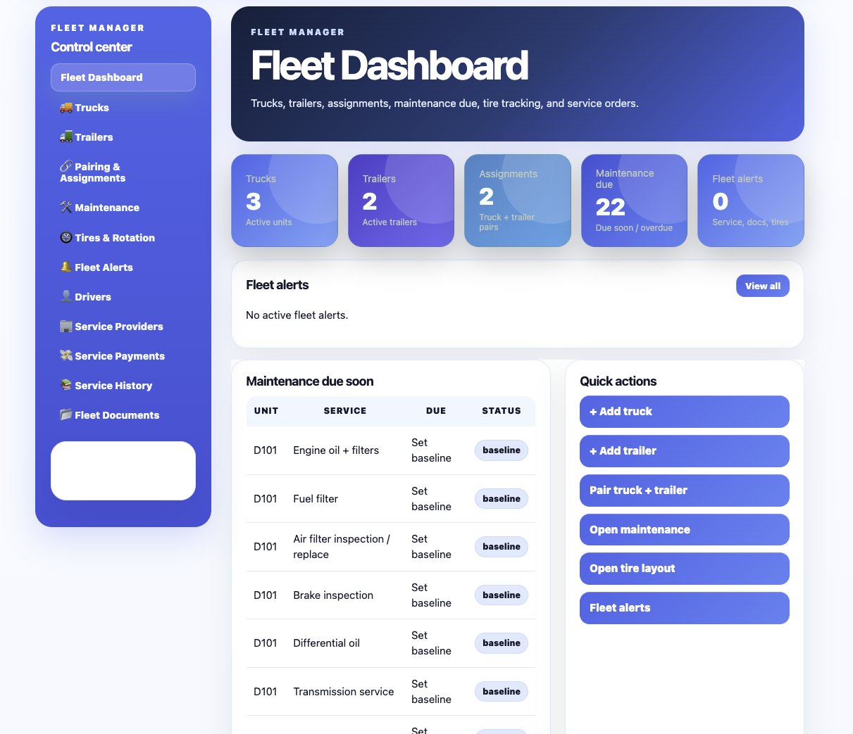 Fleet Management screenshot