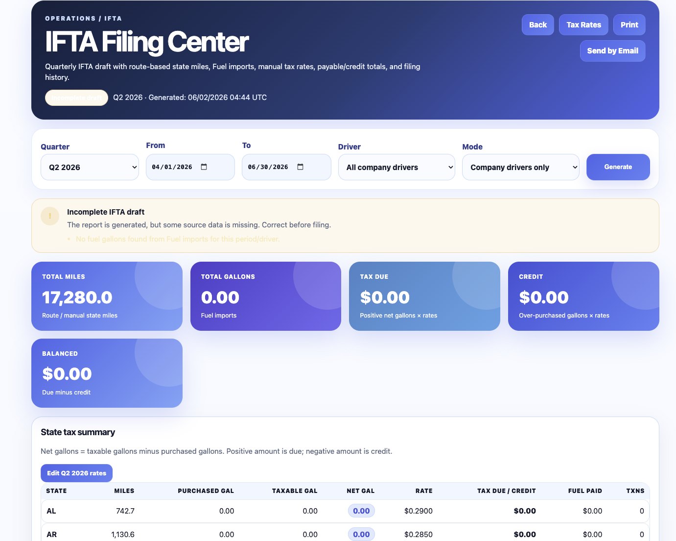 Fuel & IFTA screenshot